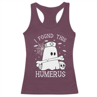 Cute Halloween Nurse I Found This Humerus Ghost Bone Pun Racerback Tank Top - Wonder Print Shop