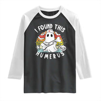 Halloween Ghost Nurse Raglan Shirt I Found This Humerus Bone Pun - Wonder Print Shop