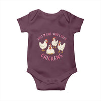 Chicken Lover Gift Baby Onesie Just A Girl Who Loves Chickens - Wonder Print Shop