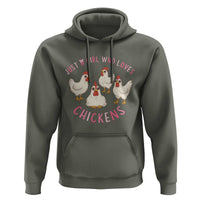 Chicken Lover Gift Hoodie Just A Girl Who Loves Chickens - Wonder Print Shop