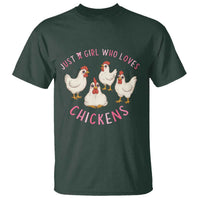 Chicken Lover Gift T Shirt Just A Girl Who Loves Chickens - Wonder Print Shop