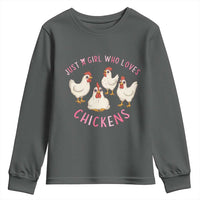 Chicken Lover Gift Youth Sweatshirt Just A Girl Who Loves Chickens - Wonder Print Shop
