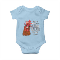 Funny Chicken Lover Gift Baby Onesie She Is Beauty And Grace She Will Peck You In The Face - Wonder Print Shop