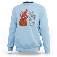 Funny Chicken Lover Gift Sweatshirt She Is Beauty And Grace She Will Peck You In The Face - Wonder Print Shop