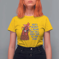 Funny Chicken Lover Gift T Shirt For Women She Is Beauty And Grace She Will Peck You In The Face - Wonder Print Shop