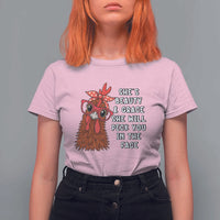 Funny Chicken Lover Gift T Shirt For Women She Is Beauty And Grace She Will Peck You In The Face - Wonder Print Shop