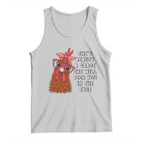 Funny Chicken Lover Gift Tank Top She Is Beauty And Grace She Will Peck You In The Face - Wonder Print Shop