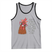 Funny Chicken Lover Gift Tank Top She Is Beauty And Grace She Will Peck You In The Face - Wonder Print Shop
