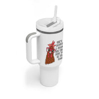 Funny Chicken Lover Gift Tumbler With Handle She Is Beauty And Grace She Will Peck You In The Face