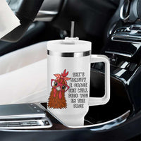 Funny Chicken Lover Gift Tumbler With Handle She Is Beauty And Grace She Will Peck You In The Face