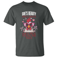 She Will Peck You In The Face T Shirt Funny Chicken Lover - Wonder Print Shop