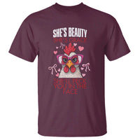 She Will Peck You In The Face T Shirt Funny Chicken Lover - Wonder Print Shop