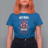 She Will Peck You In The Face T Shirt For Women Funny Chicken Lover - Wonder Print Shop