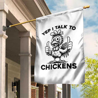 Funny Farm Animal Gift Garden Flag Yep I Talk To Chickens - Wonder Print Shop