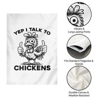 Funny Farm Animal Gift Garden Flag Yep I Talk To Chickens - Wonder Print Shop