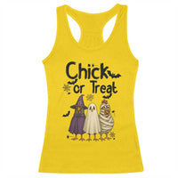 Funny Halloween Chicken Racerback Tank Top Chick Or Treat Spooky Gift - Wonder Print Shop