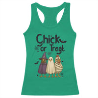 Funny Halloween Chicken Racerback Tank Top Chick Or Treat Spooky Gift - Wonder Print Shop