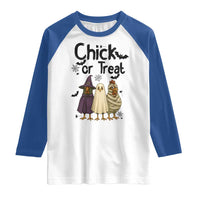 Funny Halloween Chicken Raglan Shirt Chick Or Treat Spooky Gift - Wonder Print Shop