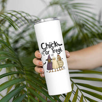 Funny Halloween Chicken Skinny Tumbler Chick Or Treat Spooky Gift