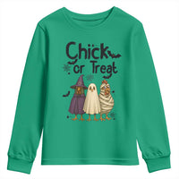 Funny Halloween Chicken Youth Sweatshirt Chick Or Treat Spooky Gift - Wonder Print Shop