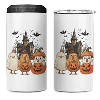 Halloween Chicken Cosplay 4 in 1 Can Cooler Tumbler Funny Farm Life Gift
