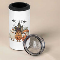Halloween Chicken Cosplay 4 in 1 Can Cooler Tumbler Funny Farm Life Gift