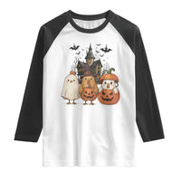 Halloween Chicken Cosplay Raglan Shirt Funny Farm Life Gift - Wonder Print Shop