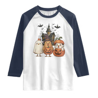 Halloween Chicken Cosplay Raglan Shirt Funny Farm Life Gift - Wonder Print Shop