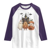 Halloween Chicken Cosplay Raglan Shirt Funny Farm Life Gift - Wonder Print Shop
