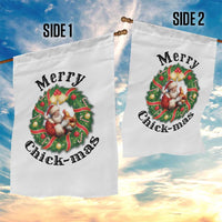 Funny Christmas Chicken Lovers Garden Flag Merry Chickmas Santa Gift - Wonder Print Shop
