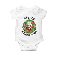 Funny Christmas Chicken Lovers Baby Onesie Merry Chickmas Santa Gift - Wonder Print Shop