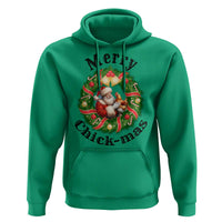 Funny Christmas Chicken Lovers Hoodie Merry Chickmas Santa Gift - Wonder Print Shop