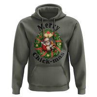 Funny Christmas Chicken Lovers Hoodie Merry Chickmas Santa Gift - Wonder Print Shop