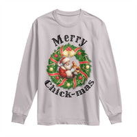 Funny Christmas Chicken Lovers Long Sleeve Shirt Merry Chickmas Santa Gift - Wonder Print Shop
