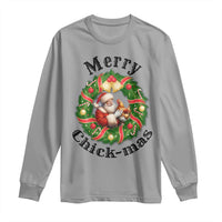 Funny Christmas Chicken Lovers Long Sleeve Shirt Merry Chickmas Santa Gift - Wonder Print Shop