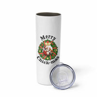 Funny Christmas Chicken Lovers Skinny Tumbler Merry Chickmas Santa Gift