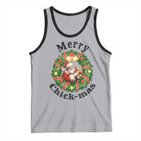 Funny Christmas Chicken Lovers Tank Top Merry Chickmas Santa Gift - Wonder Print Shop