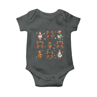 Cute Christmas Chicken With Xmas Coquette Bow Baby Onesie - Wonder Print Shop