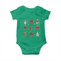 Cute Christmas Chicken With Xmas Coquette Bow Baby Onesie - Wonder Print Shop