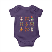 Cute Christmas Chicken With Xmas Coquette Bow Baby Onesie - Wonder Print Shop