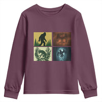 Mothman Bigfoot Chupacabra Jersey Devil Youth Sweatshirt Cryptid Legends Gift - Wonder Print Shop