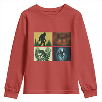 Mothman Bigfoot Chupacabra Jersey Devil Youth Sweatshirt Cryptid Legends Gift - Wonder Print Shop