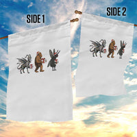 Christmas Cryptid Gift Garden Flag Bigfoot Jersey Devil Mothman Santa - Wonder Print Shop