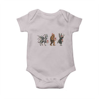 Christmas Cryptid Gift Baby Onesie Bigfoot Jersey Devil Mothman Santa - Wonder Print Shop