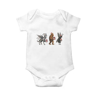 Christmas Cryptid Gift Baby Onesie Bigfoot Jersey Devil Mothman Santa - Wonder Print Shop