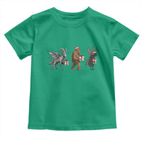 Christmas Cryptid Gift Toddler T Shirt Bigfoot Jersey Devil Mothman Santa - Wonder Print Shop