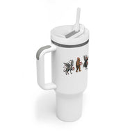 Christmas Cryptid Gift Tumbler With Handle Bigfoot Jersey Devil Mothman Santa