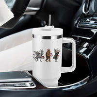 Christmas Cryptid Gift Tumbler With Handle Bigfoot Jersey Devil Mothman Santa