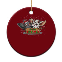 Mothman And Jersey Devil Ceramic Ornament Merry Cryptmas Funny Holiday Gift - Wonder Print Shop