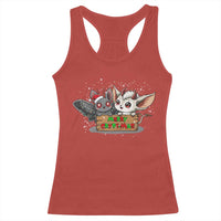 Mothman And Jersey Devil Racerback Tank Top Merry Cryptmas Funny Holiday Gift - Wonder Print Shop